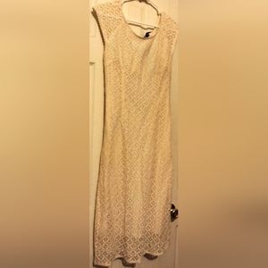 Jennifer Lauren Dress Women M Cream Elegant Whimsical Wedding Special Event Boho